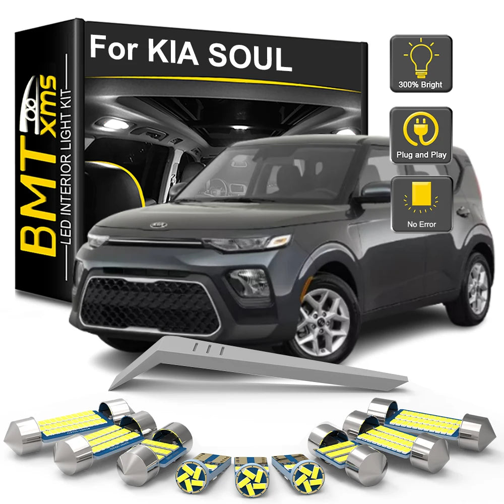 LED Interior Light Kit for KIA Soul AM PS 2009-2015 - Canbus Dome Map Door Trunk Bulbs | AUTOKITSHOP