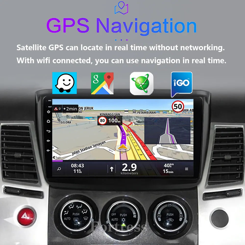 Android 16 Car Radio Multimedia Player For Mitsubishi Pajero Sport 2 L200 Triton 2008 -201