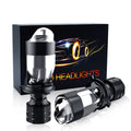 H4 Bi LED Lenses Projector Headlight 6000K Dual Projector Lens Auto Bulbs 160W High Low Be