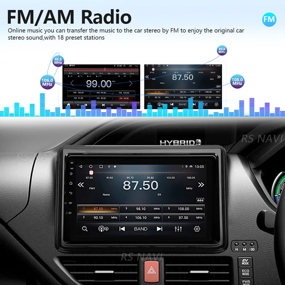 Android 16 Carplay Auto Qualcomm 2K QLED Screen Car Radio Player For Toyota Noah Voxy R80