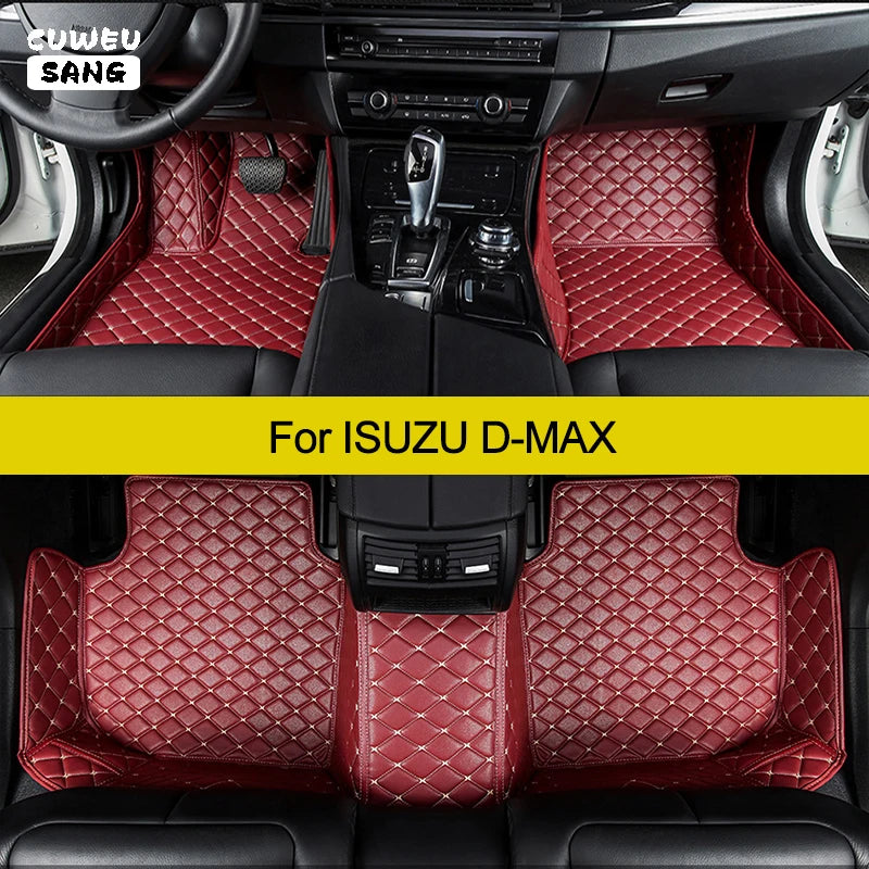 CUWEUSANG Custom Car Floor Mats For ISUZU D-MAX 2012-2022 DMAX Auto Carpets Foot Coche Acc | AUTOKITSHOP