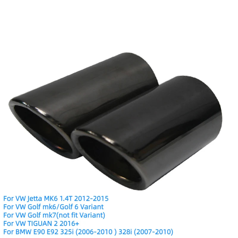 For VW Golf 6 7 Mk6 Mk7 New Lavida Bora Sagitar Tiguan Scirocco 1.4T Exhaust Muffler Stainless S - Automotive LED Light