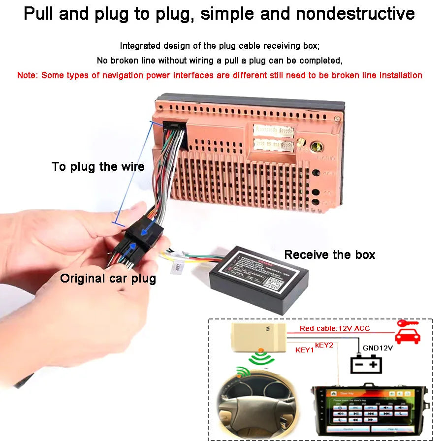 FYUU Wireless Car Steering Wheel Remote Control Multifunction button Night Smart Backlight