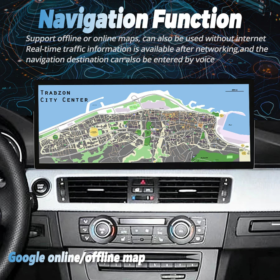 15.8inch Android Car Radio Carplay Multimedia Vido Player Stereo GPS For BMW 3 Series 5 Se