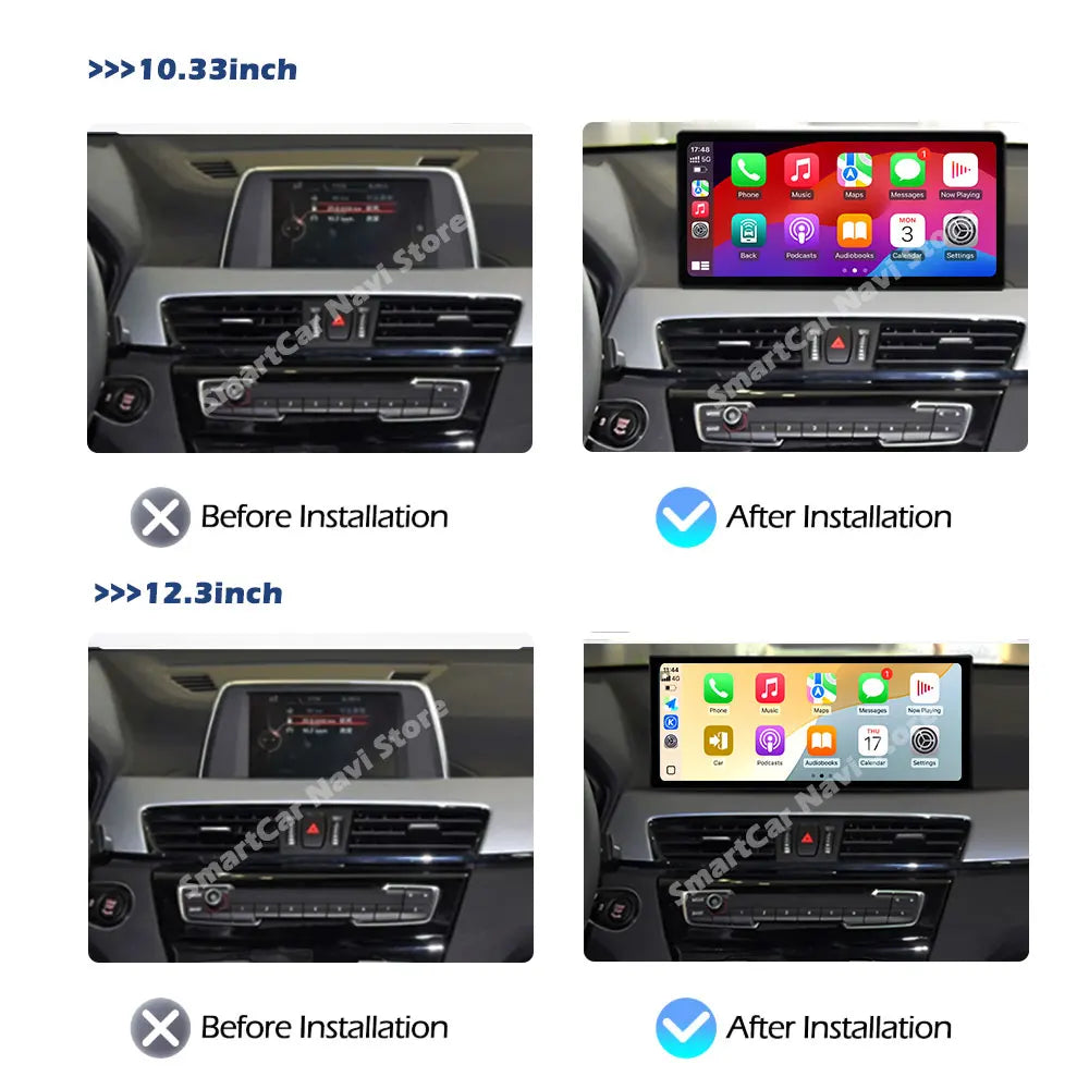 For BMW X1 X2 F48 F49 2016 - 2022 NBT EVO 2400*900P 12.3 Inch Car Auto Multimedia Plyaer S