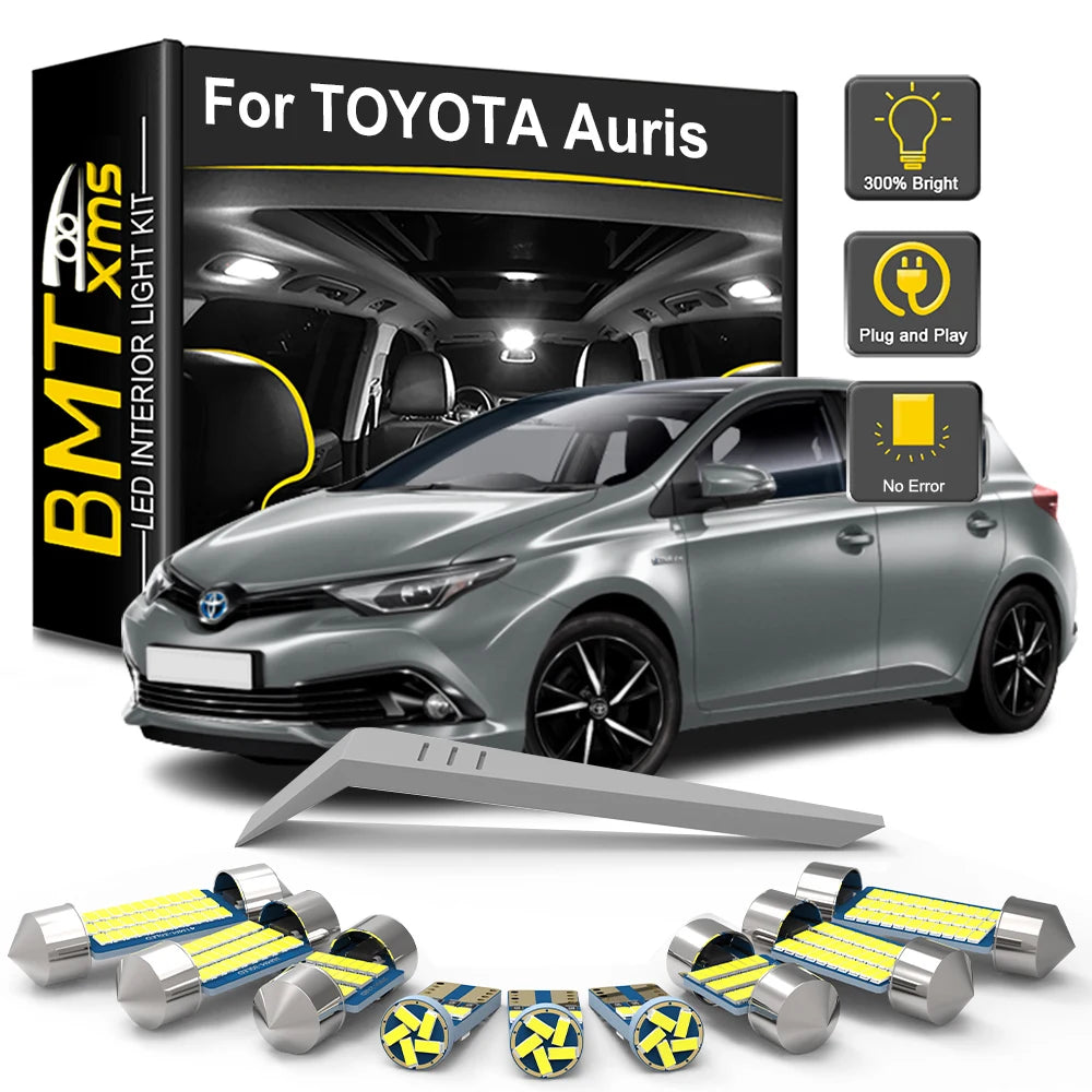 LED Interior Light Kit for Toyota Auris Hatchback Touring 2006-2014 - Canbus Dome Map Door Trunk Bulbs | AUTOKITSHOP