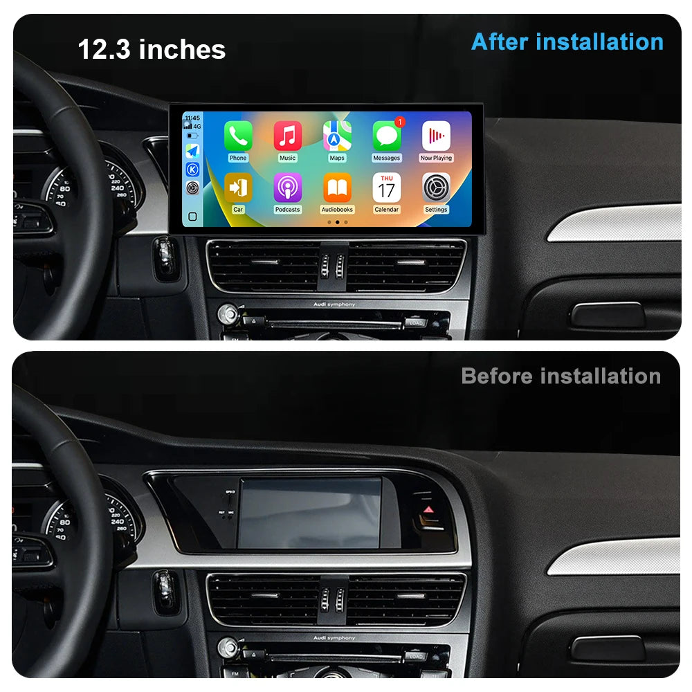 GPS Navigation for Audi A4L 2009 - 2016 Wireless Carplay HD Touch Screen 4G WIFI Android 1
