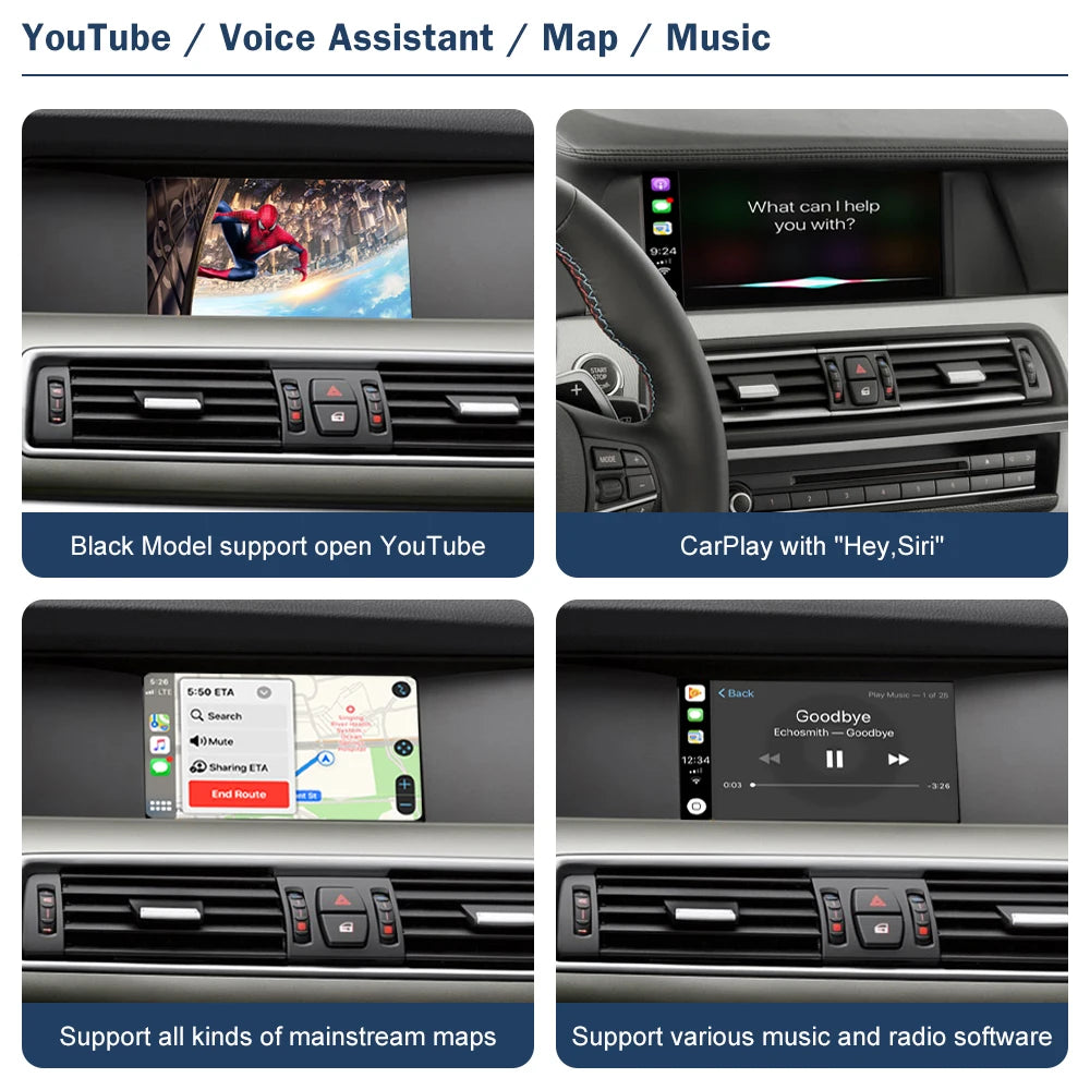 Road Top Wireless CarPlay Android Auto for BMW 5 7 Series F10 F11 F07 GT F01 F02 F03 F04 2 | AUTOKITSHOP