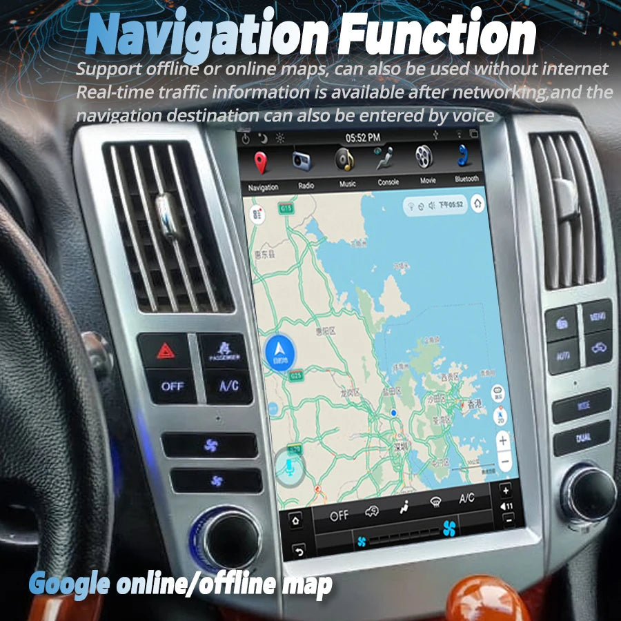 Android 14 12.1'' Radio For Lexus RX RX300 RX330 RX350 2005 Car GPS Navigation Stereo For  | AUTOKITSHOP