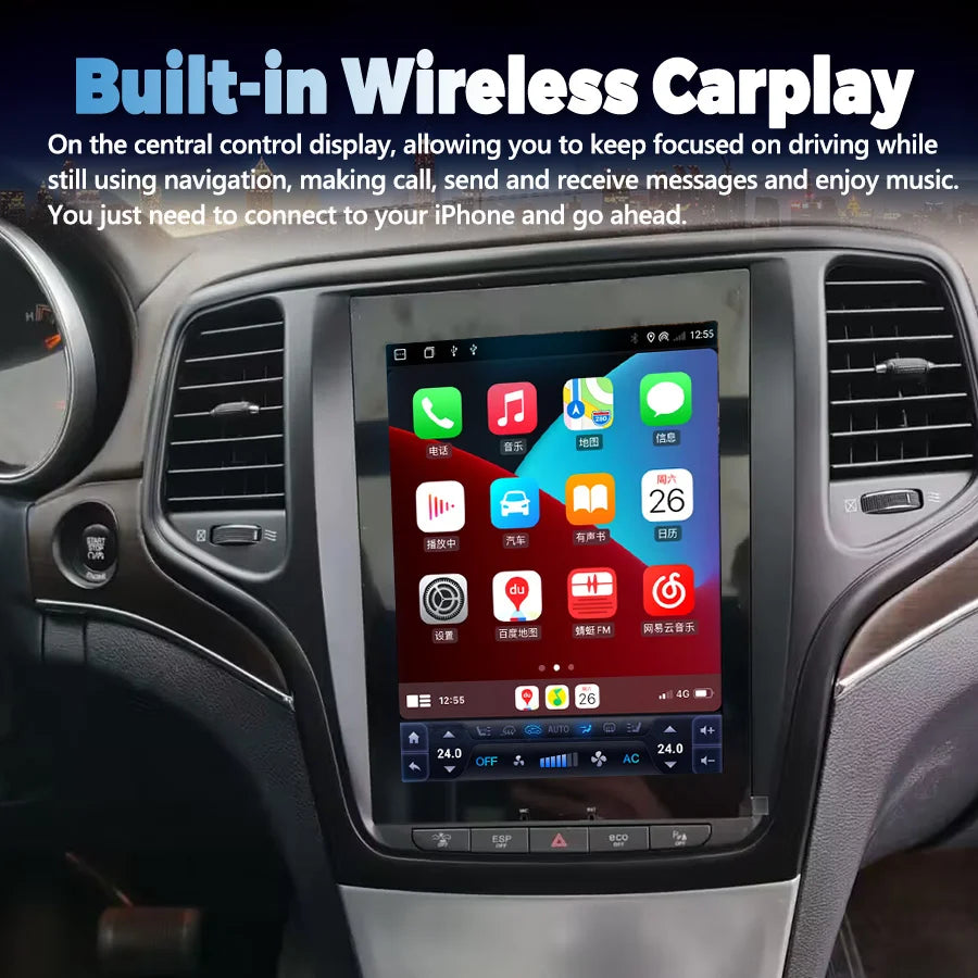 10.4inch Android Screen For Jeep Grand Cherokee 2012-2018 Car Radio Multimedia Video Playe