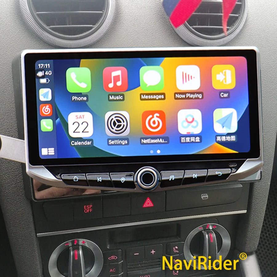 Android 14 Car Radio For Audi A3 2 8P 2003 - 2013 S3 2 2006 - 2012 RS3 1 2011 2012 Navigat