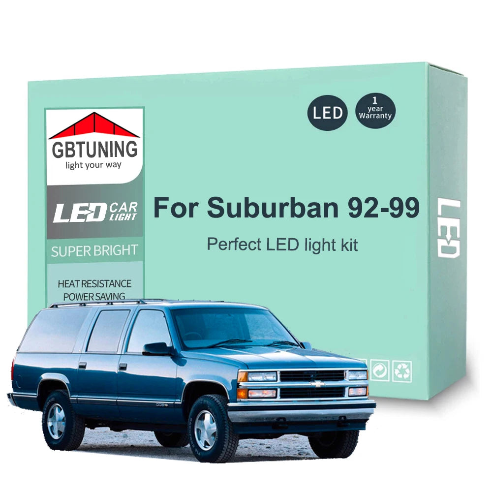 14-Piece LED Interior Light Kit for Chevrolet Chevy Suburban - Canbus Error-Free Bulbs | AUTOKITSHOP