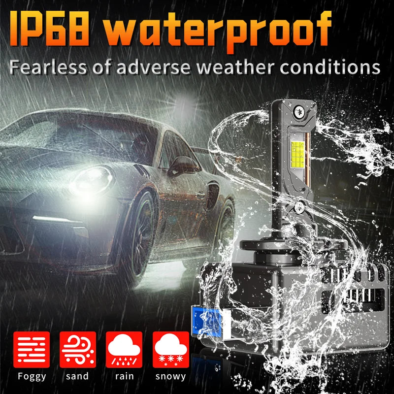 D1S Led Headlight D3S 6000K White Light Super Bright D2S D2R D4S D4R Two-sided Chip Auto B