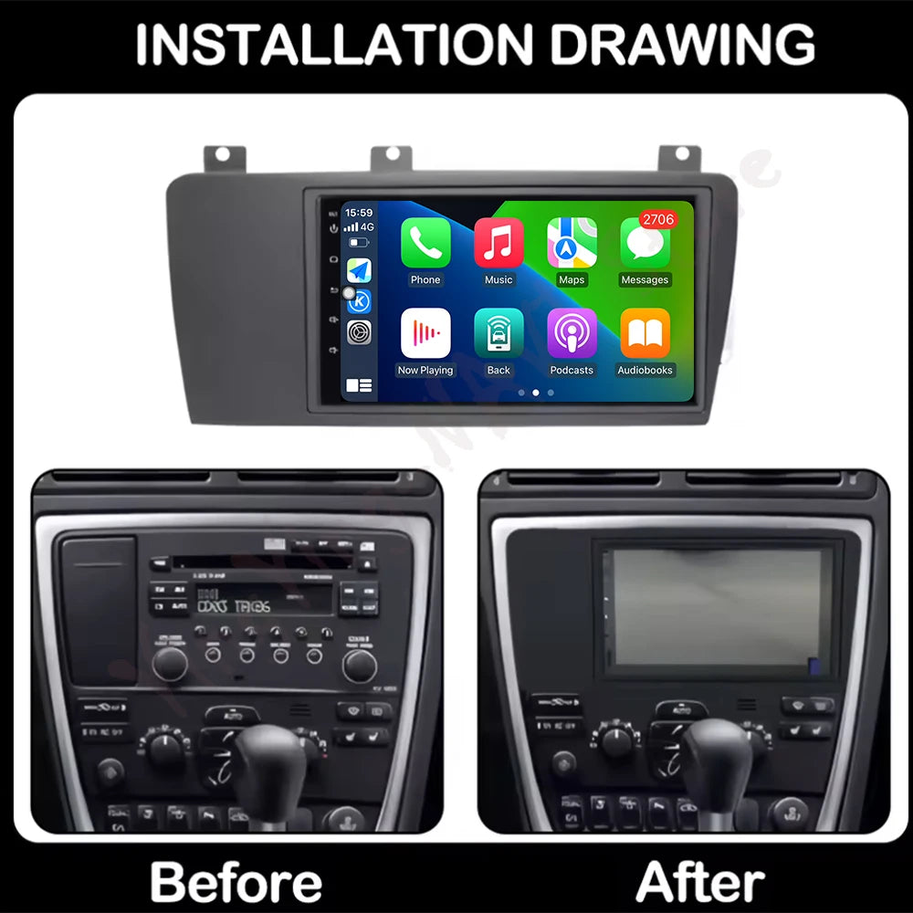 7 Inch DSP Head Unit Android 16 For VOLVO XC70 V70 S60 2005-2009 Car GPS Radio Multimedia