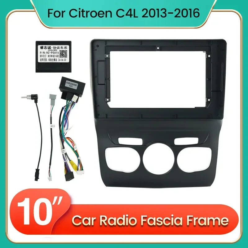 10 Inch Car Radio Fascias Frame for Citroen C4 C4L DS4 2 B7 2010-2018 2DIN Stereo Panel Ha | AUTOKITSHOP