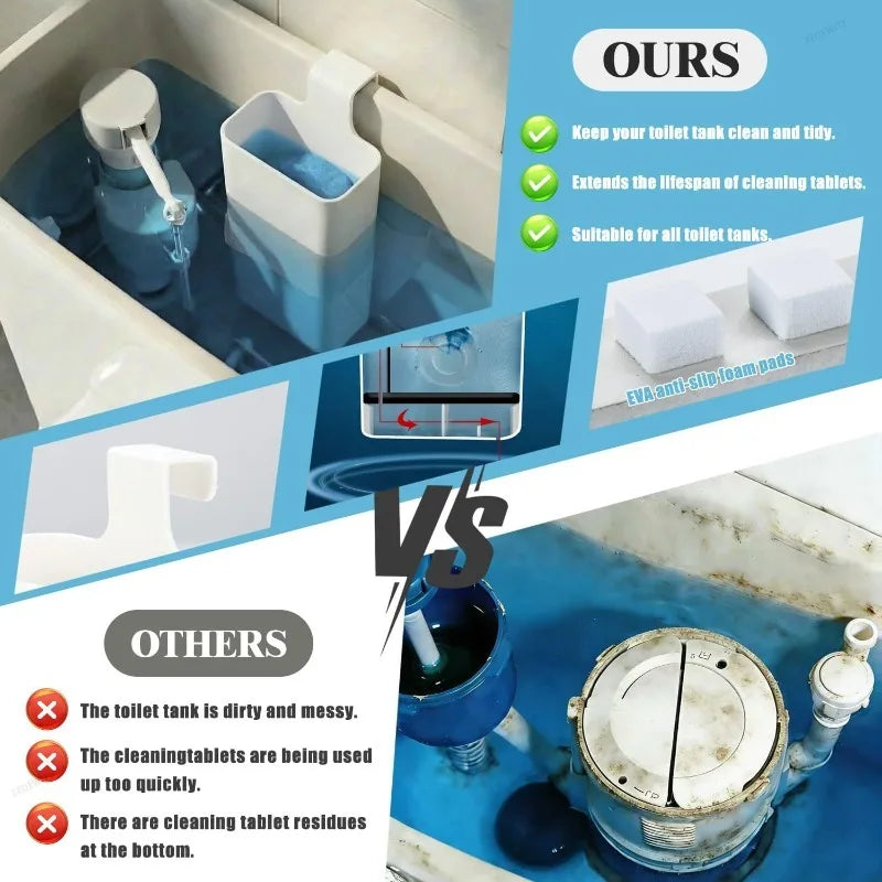 Slow Release Hanging Toilet Bowl Cleaner Box Solid Dispenser Spare Part For Toilet Tank Prolong  - Automotive LED Light