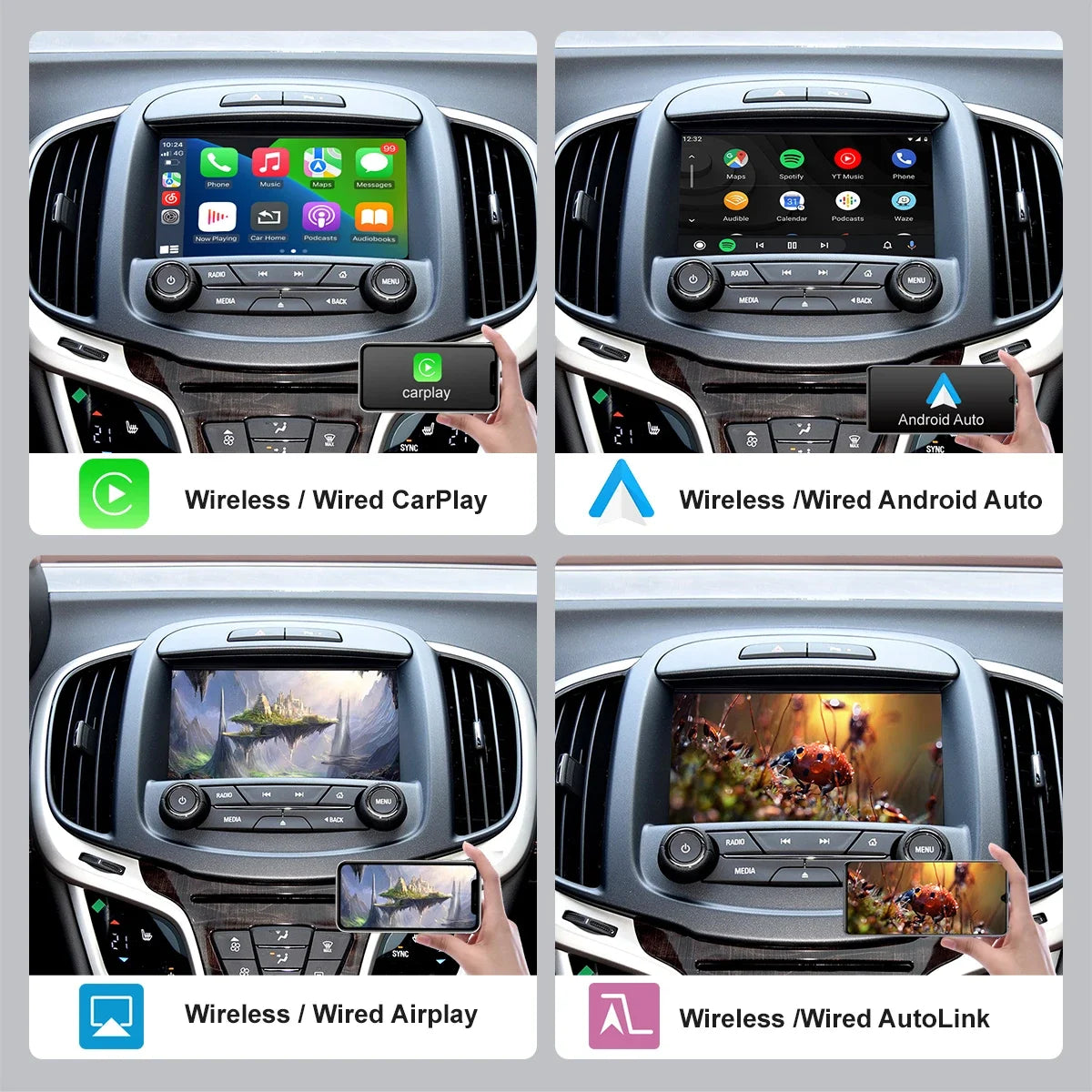 Wireless Carplay For opel Mokka Buick Regal insignia 2013-2018 Zafira Cascada Android Auto