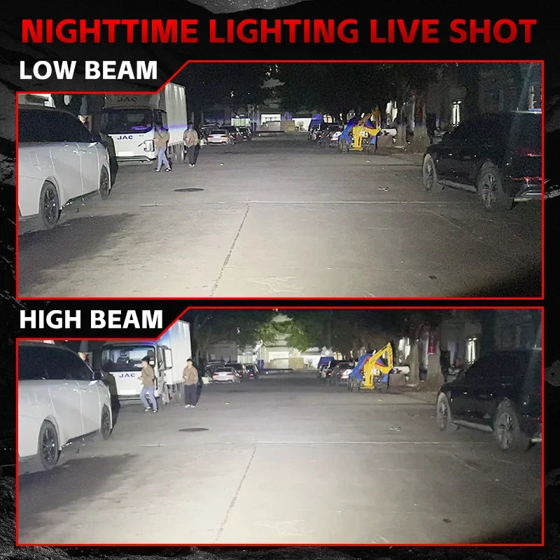 U79 LED Grille Headlight Dual Lens Waterproof Two Color 380W 560000LM Super Bright Motorcy