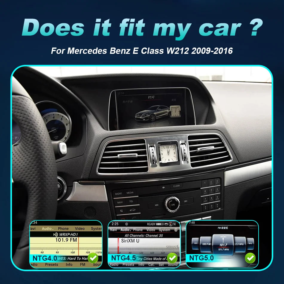 Linux Touch Screen Car Radio For Mercedes Benz E Class W212 2009-2016 GPS With Wireless Ca