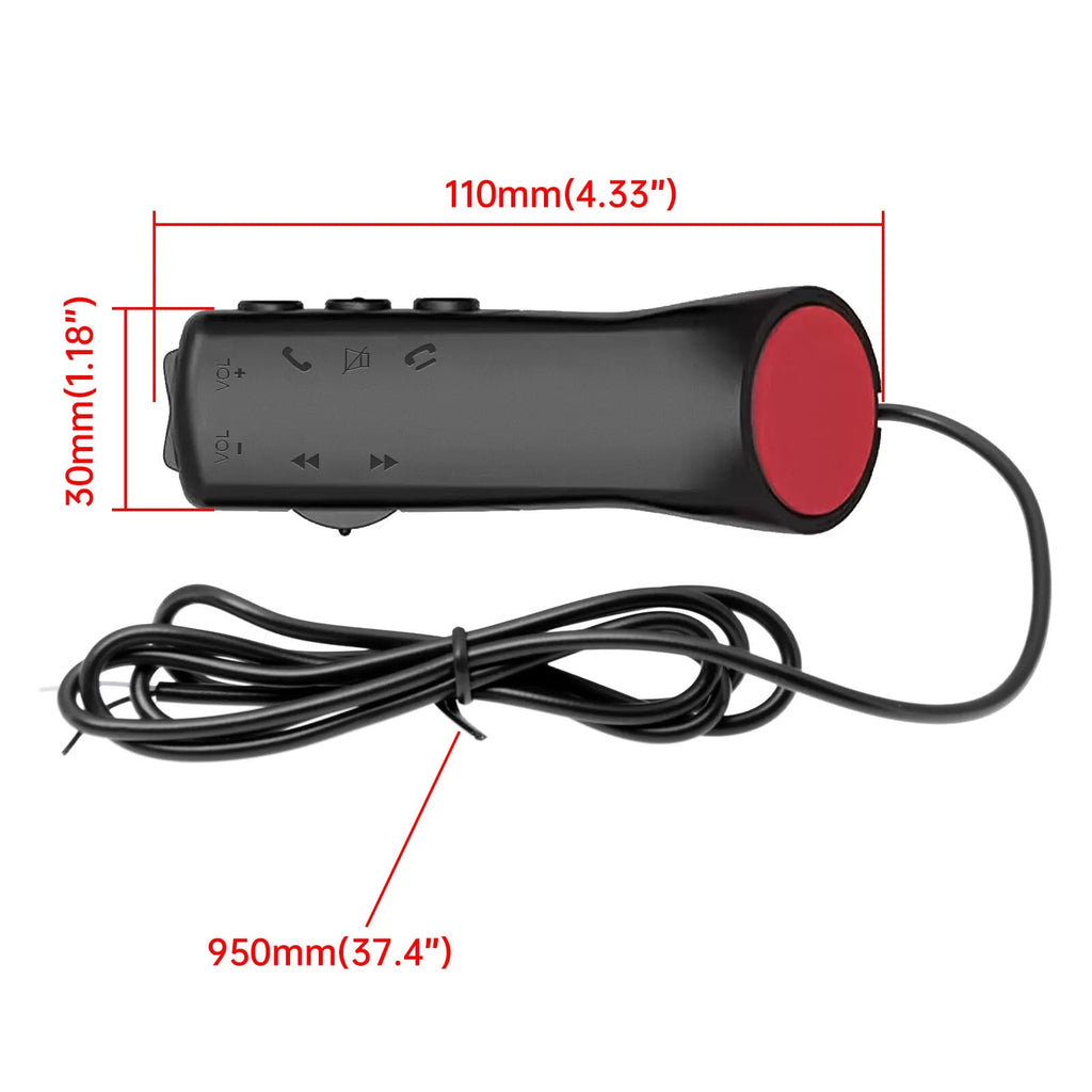 AD Car Steering Wheel Control Button 7 Key for Car Radio DVD GPS Multimedia Navigation Head Unit - Automotive LED Light