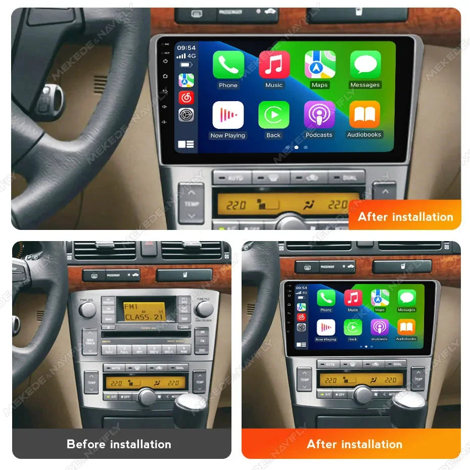 Wireless Carplay+Auto Android 14 Autoradio For Toyota Avensis T25 2002-2008 Multimedia Vid