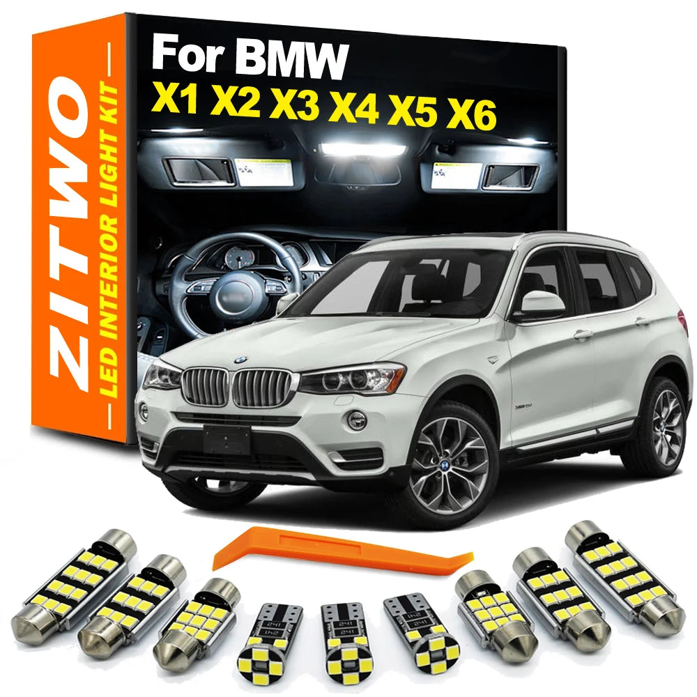 Complete Canbus Car Interior LED Bulb Foot Door Map Light Kit For BMW X1 E84 F48 X2 F39 X3 E83 F25 X5 E53 E70 X6 E71 Accessories