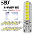 2/10x W5W T10 Led Bulbs Canbus 168 194 12pcs 2835 Chips Car Interior Dome Reading License