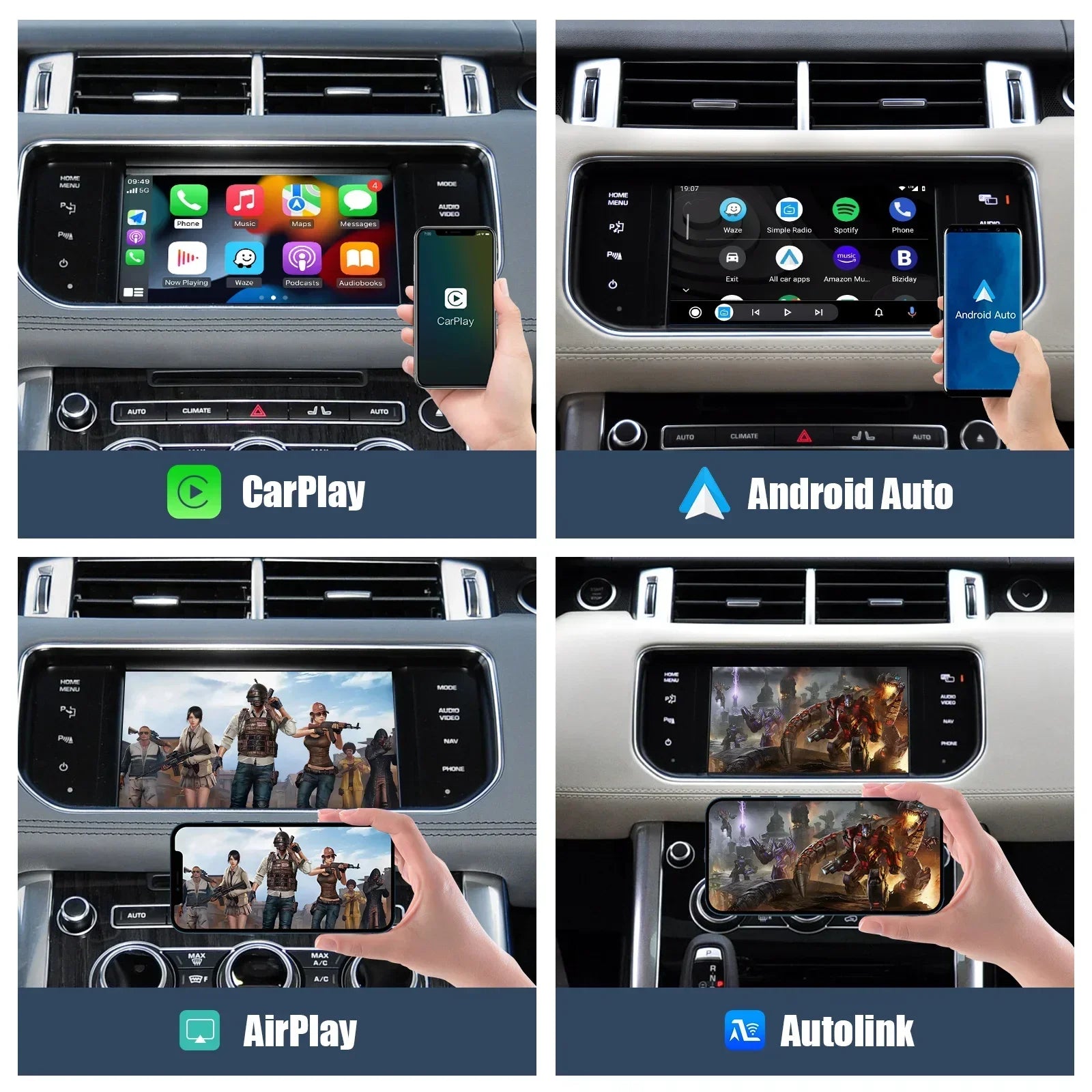 Wireless Carplay Android Auto Modular For Land Rover Jaguar Bosch Discovery4 Evoque Freela | AUTOKITSHOP