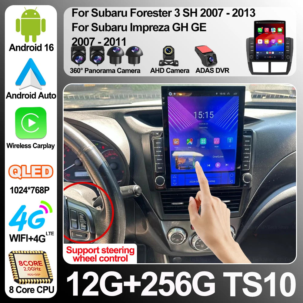 Android 16 Car Radio For Subaru Forester 3 Sh 2007 - 2013 For Subaru Impreza Gh Ge 2007-20 | AUTOKITSHOP
