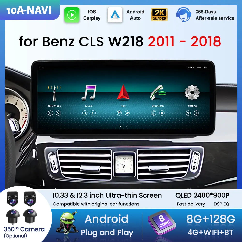 Android 16 System for Mercedes Benz CLS W218 2011 - 2018 Car Radio Video Multimedia Player