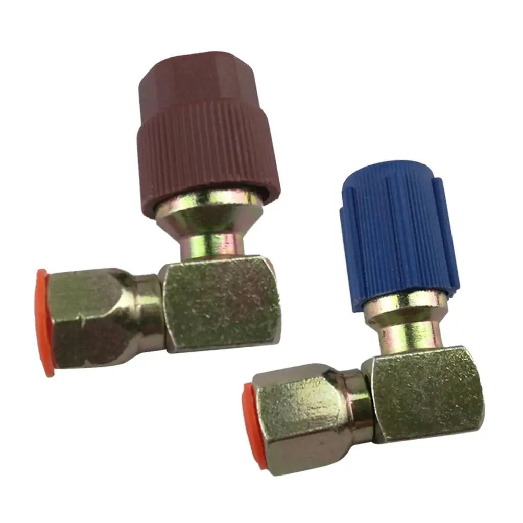 2 pair A/C Charging Adapter Converts R12 Port to accept R134a Quick Disconnect Retrofit Connecto - Automotive LED Light