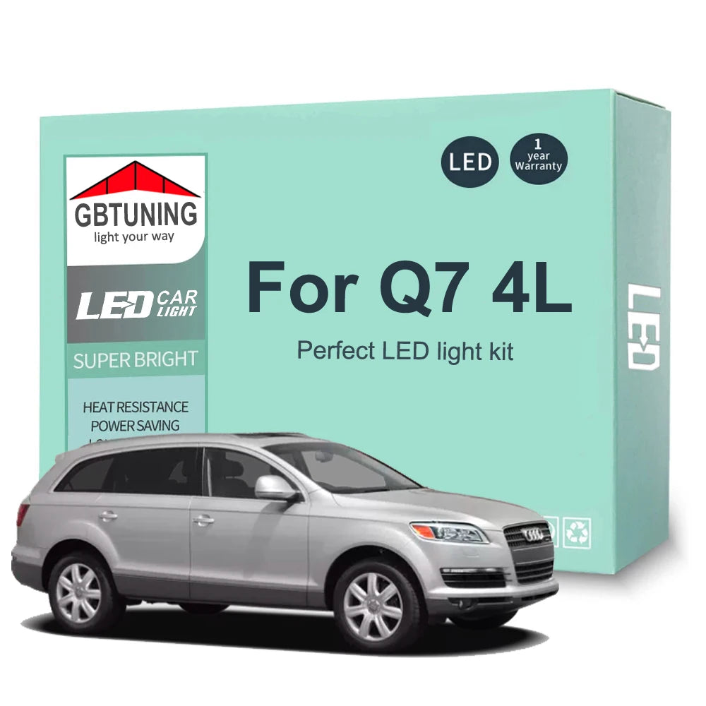 21-Piece LED Interior Light Kit for Audi Q7 4L 2006-2012 - Canbus Dome Map Door Trunk Bulbs | AUTOKITSHOP