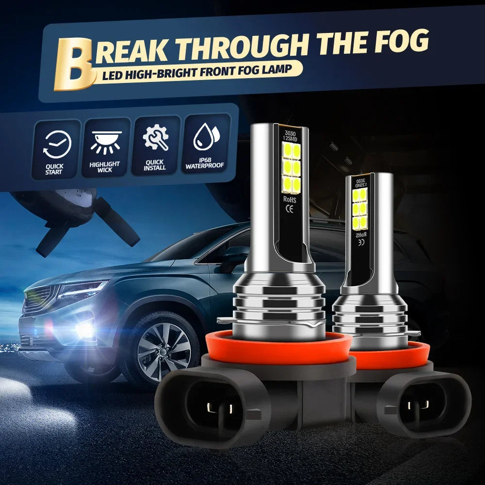 LED Headlight Bulbs High Low Beam 360W 60000LM Car Headlamps 12V 6000K Car Fog Light For H