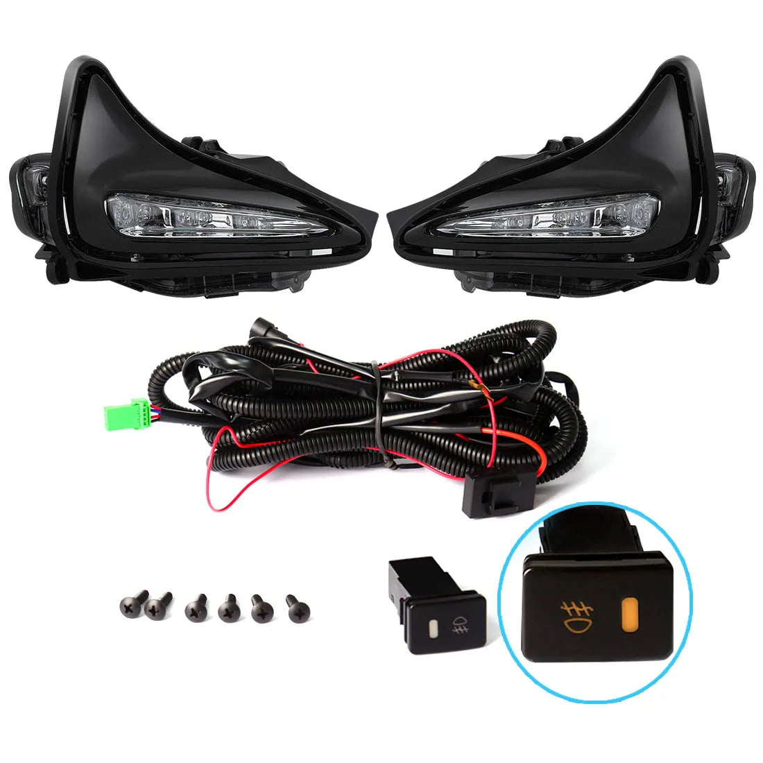 LED DRL Fog Lamp For Toyota Corolla LE/XLE 2017 2018 2019 Daytime Running Lights Bumper Dr | AUTOKITSHOP