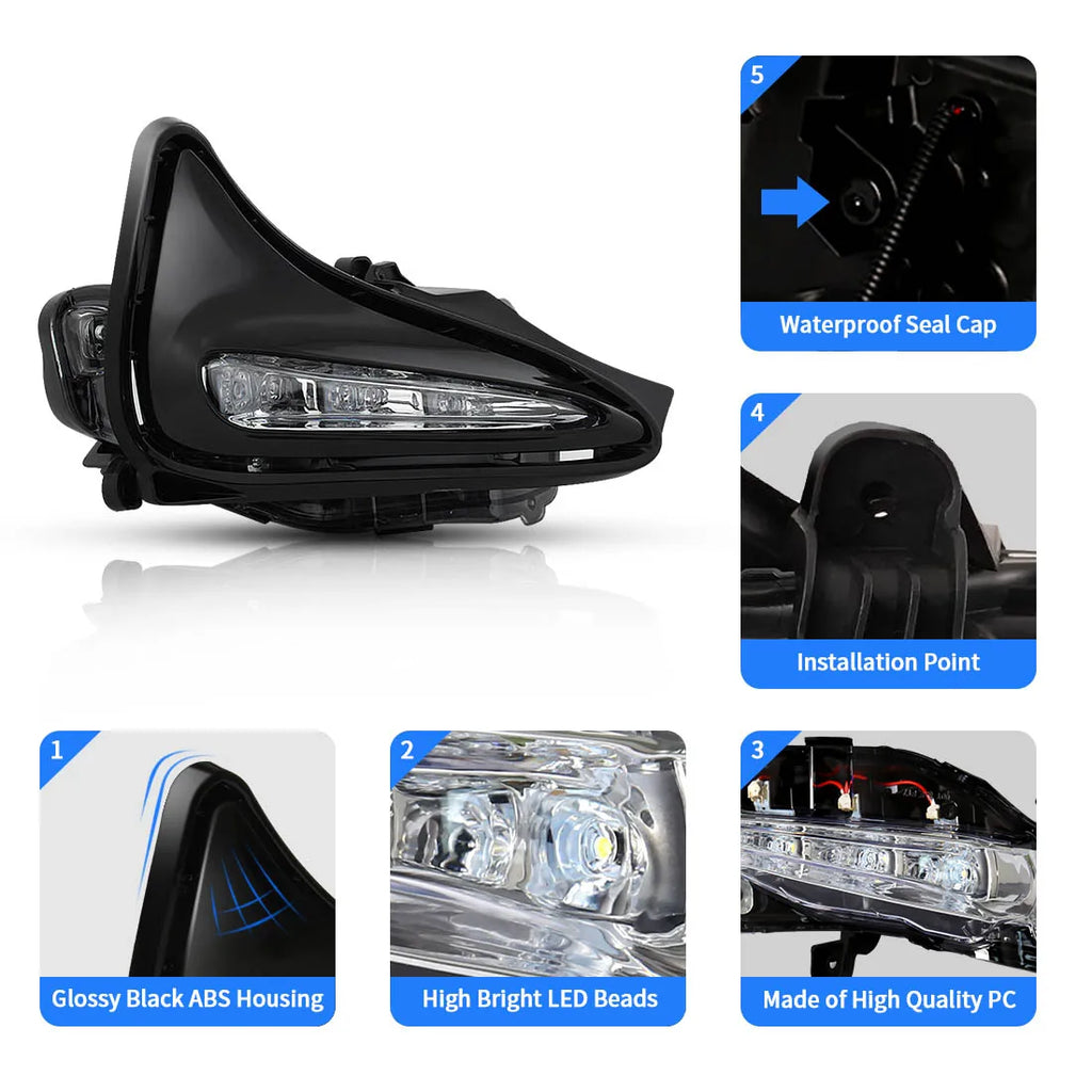LED DRL Fog Lamp For Toyota Corolla LE/XLE 2017 2018 2019 Daytime Running Lights Bumper Dr | AUTOKITSHOP