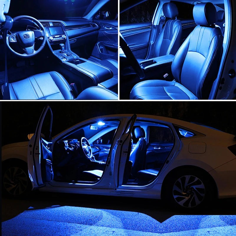 AutoKitShop 9Pcs Canbus For VW Volkswagen T-Cross Tcross 2018 2019 2020 2021 2022 2023 Car LED Bulb Interior Map Dome Trunk Light Kit
