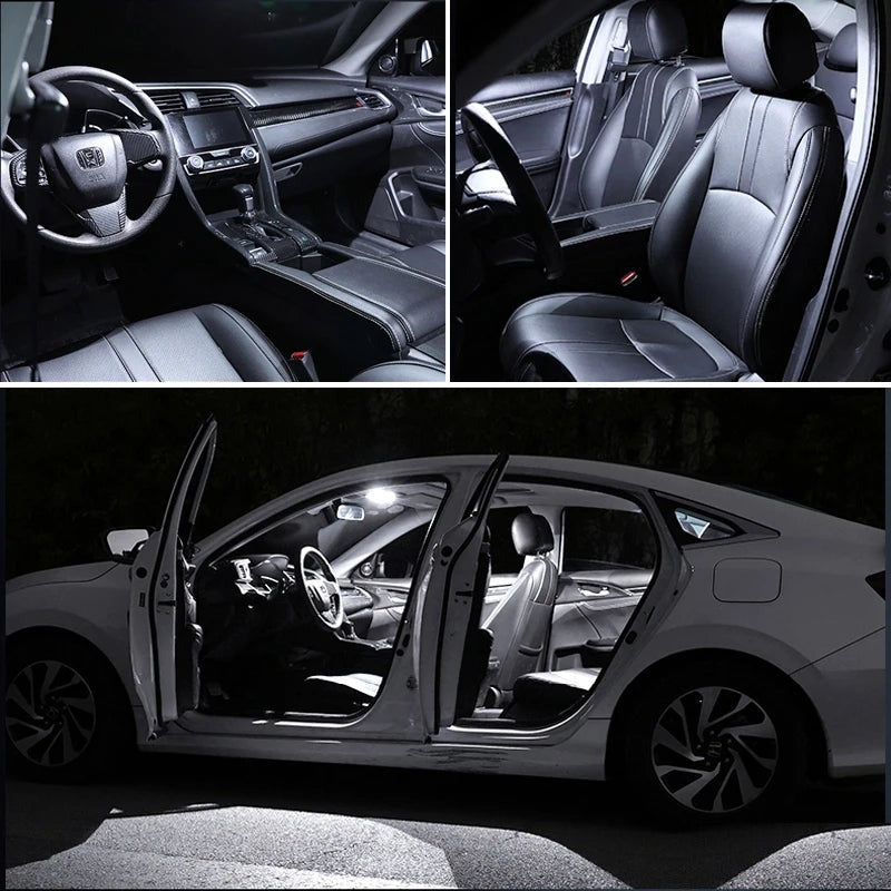 AutoKitShop 14Pcs For Ford Focus 1998- 2001 2002 2003 2004 2005 2006 2007 Car LED Bulbs Interior Dome Map Reading Roof Trunk Light Kit