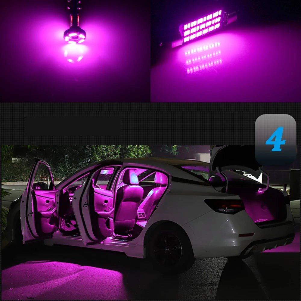 8-Piece LED Interior Light Kit for Subaru Impreza WRX STI Hybrid Hatchback 2002-2024 - Canbus Dome Map Door Trunk Bul...